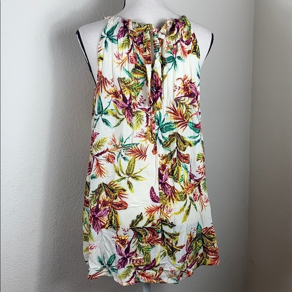 ❤️HP❤️Staccato floral,ties in back,sleeveless top - Picture 2 of 5